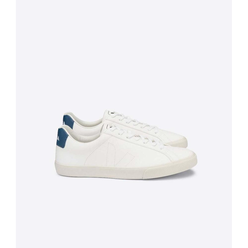 White/Blue Women\'s Veja ESPLAR CHROMEFREE Sneakers | AU 617ZUT